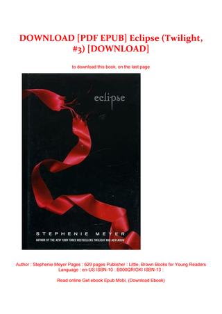 Eclipse by stephenie meyer pdf